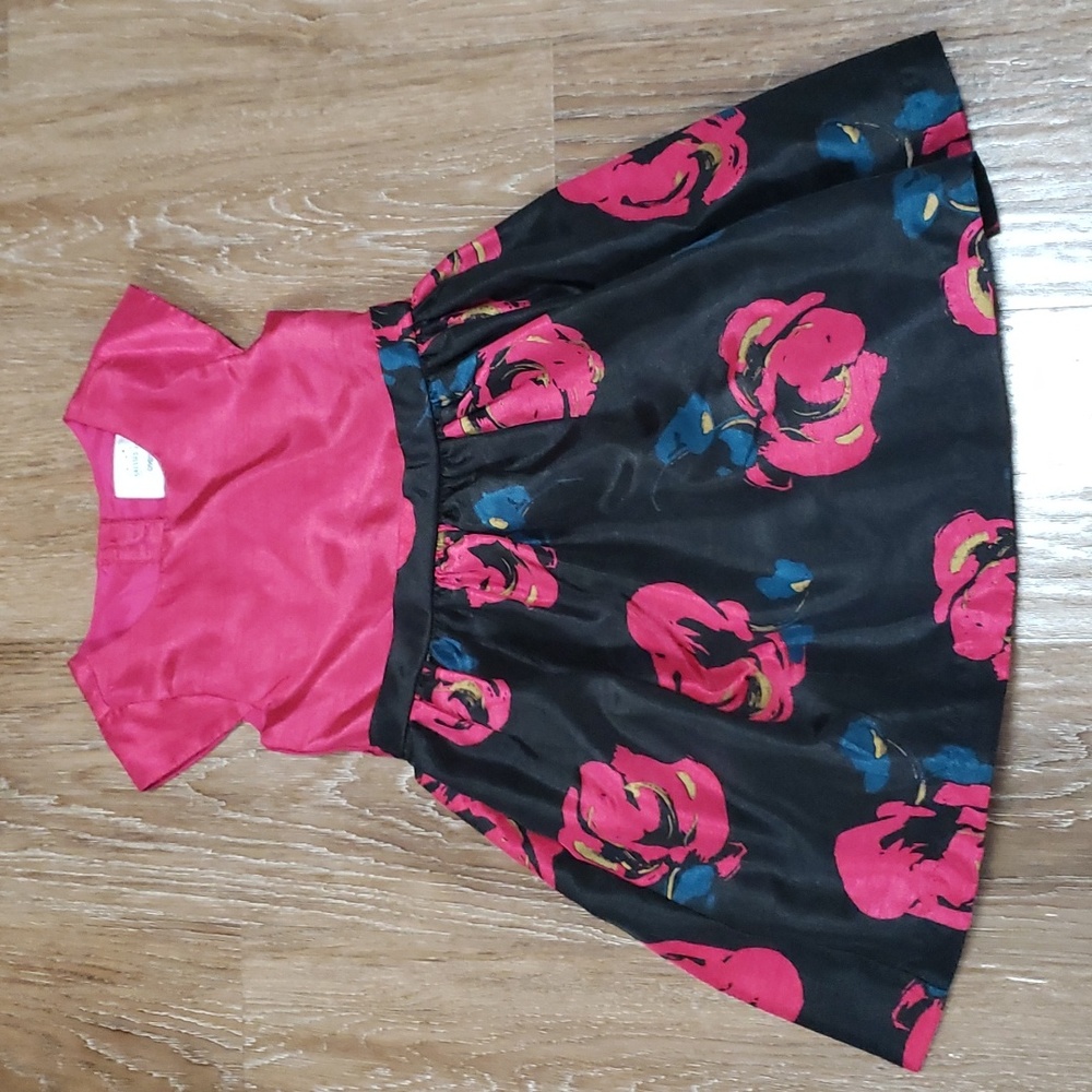 (4T) Dressed Up by Gymboree Toddler Girl's Fit & Flare Floral Print Dress Formal